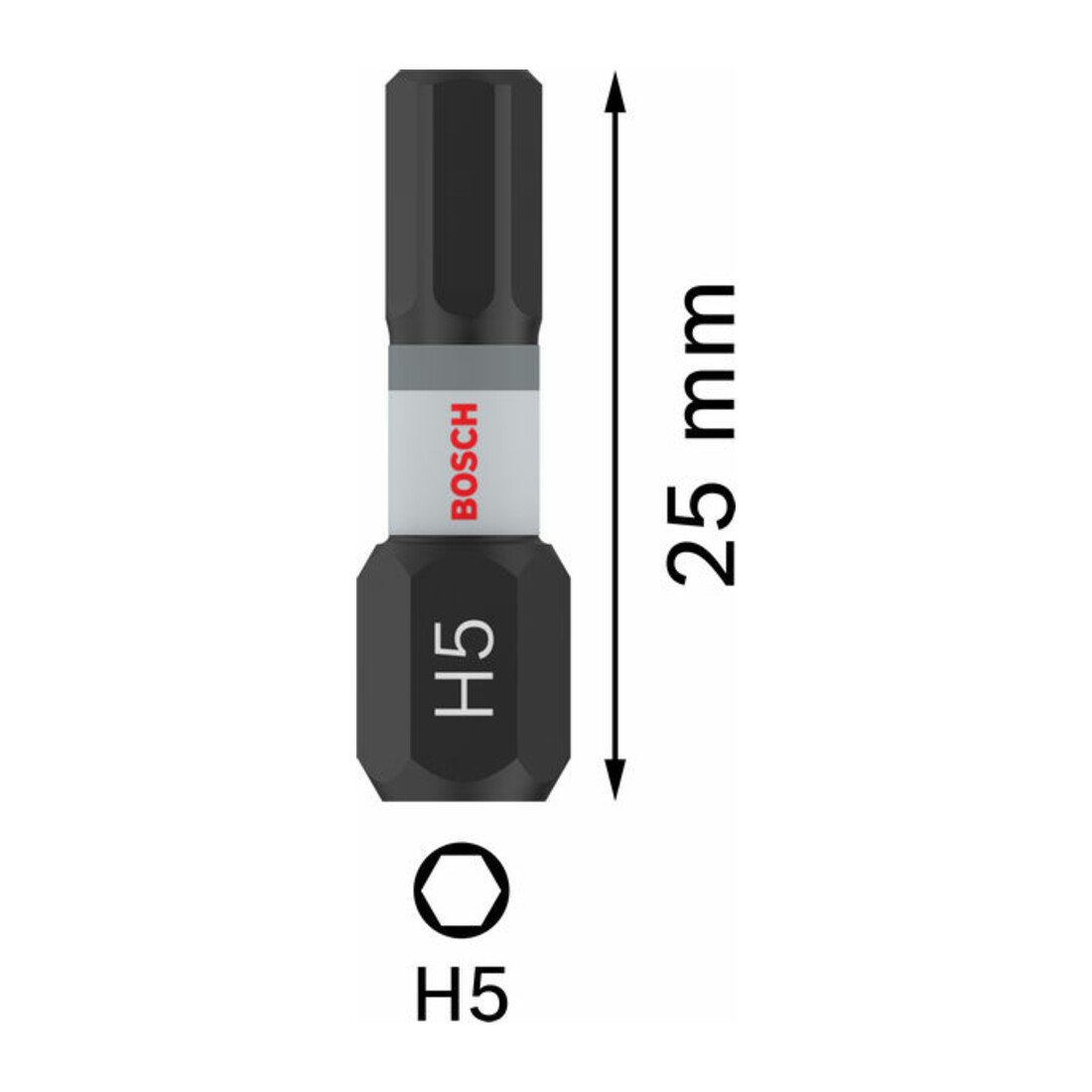 Bosch PRO Hex Impact Bit, H5, 25 mm, 2-tlg.