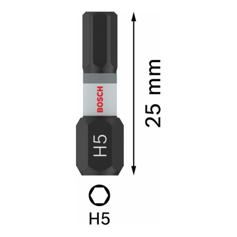 Bosch PRO Hex Impact Bit, H5, 25 mm, 2-tlg.