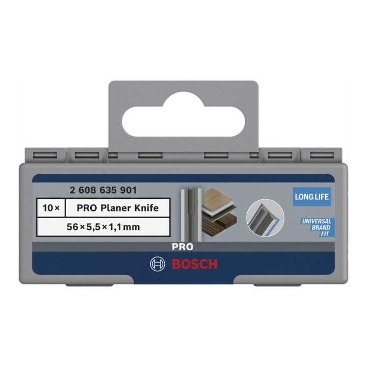 Bosch PRO Hobelmesser, 56 x 5,5 x 1,1 mm, 10 Stk