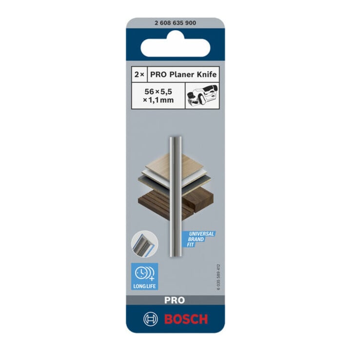 Bosch PRO Hobelmesser, 56 x 5,5 x 1,1 mm, 2 Stk