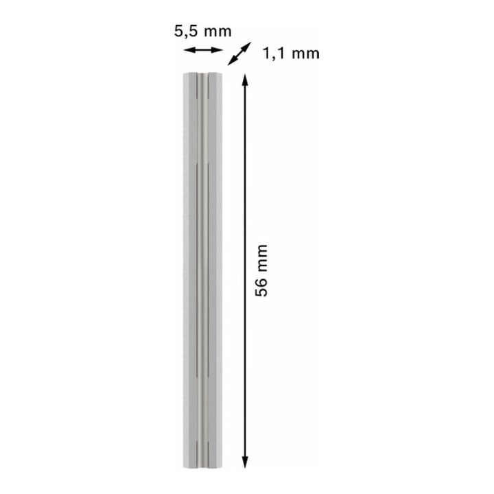 Bosch PRO Hobelmesser, 56 x 5,5 x 1,1 mm, 2 Stk
