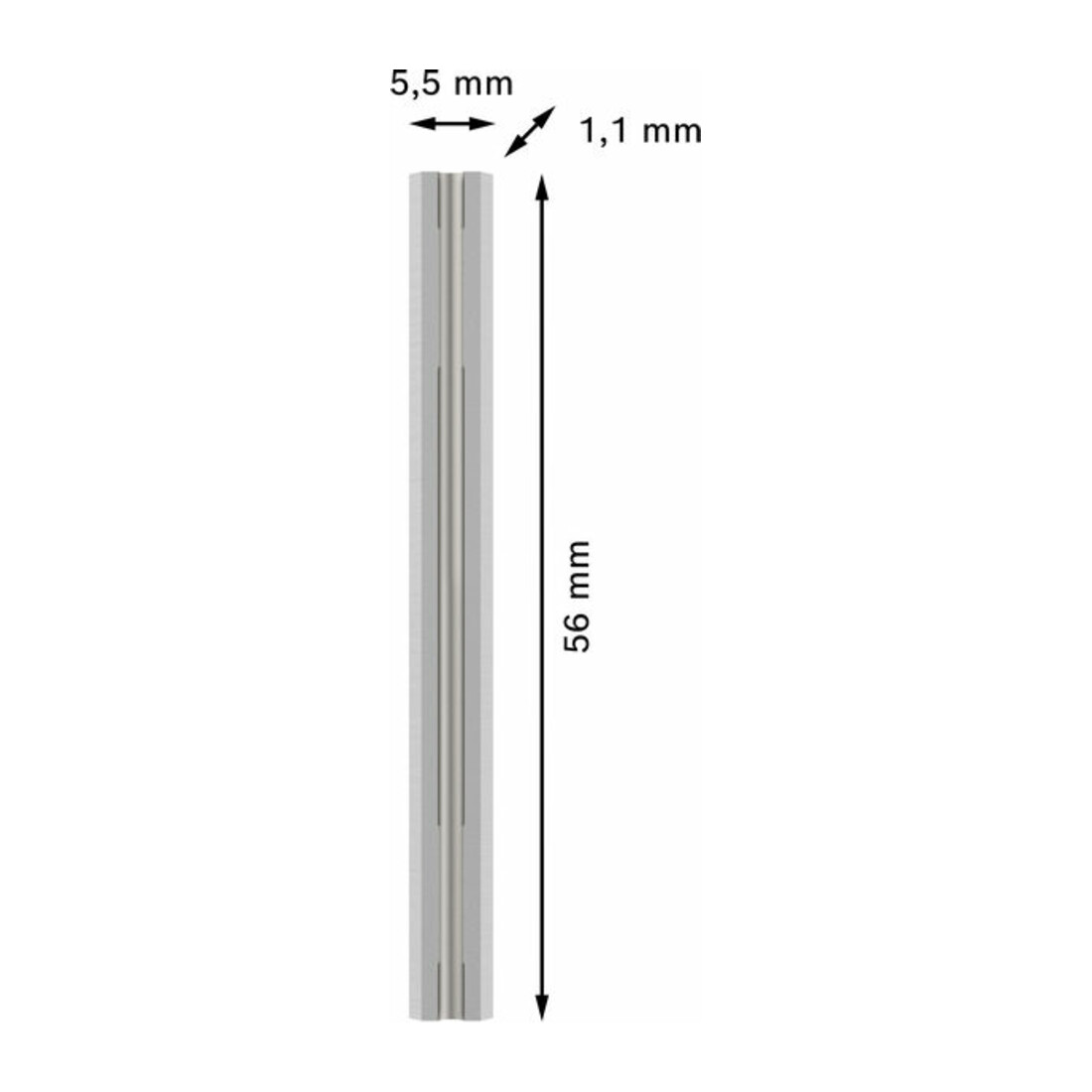 Bosch PRO Hobelmesser, 56 x 5,5 x 1,1 mm, 2 Stk