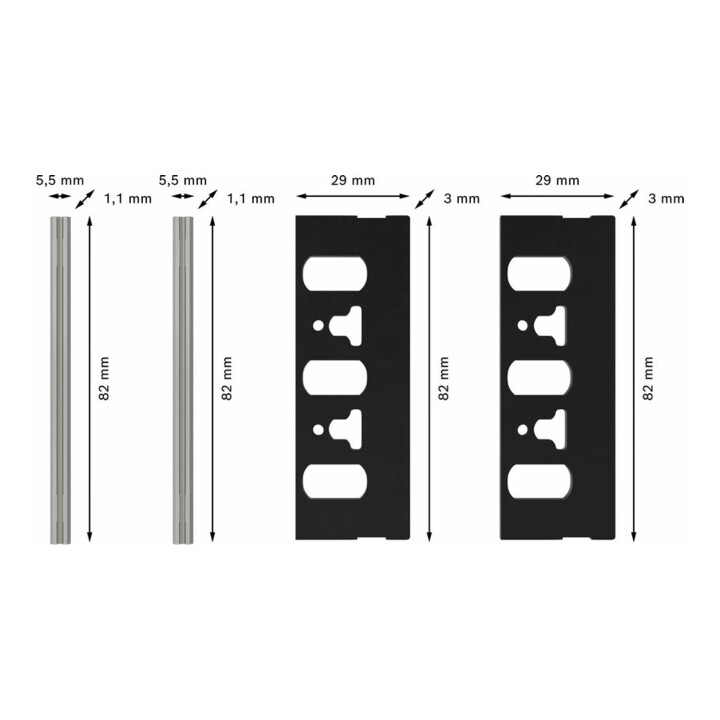 Bosch PRO Hobelmesser-Set, 4-tlg