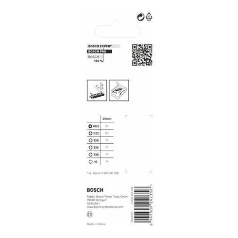 Bosch PRO Impact Bit Set, 25 mm, 8-tlg