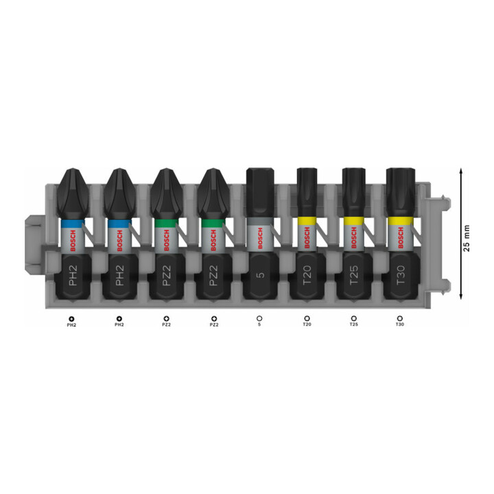Bosch PRO Impact Bit Set, 25 mm, 8-tlg