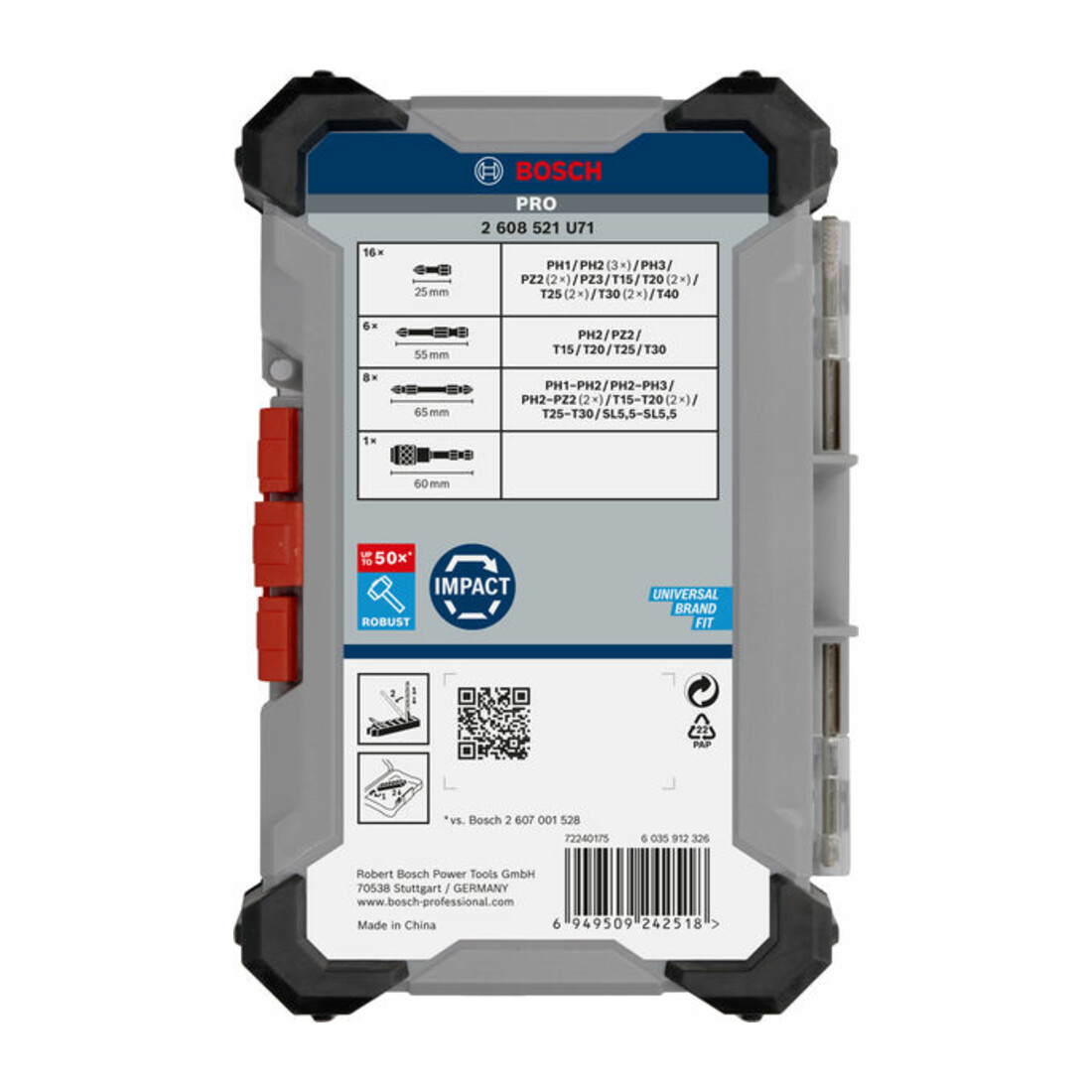 Bosch PRO Impact Bit Set, Display, 6 x 31-tlg