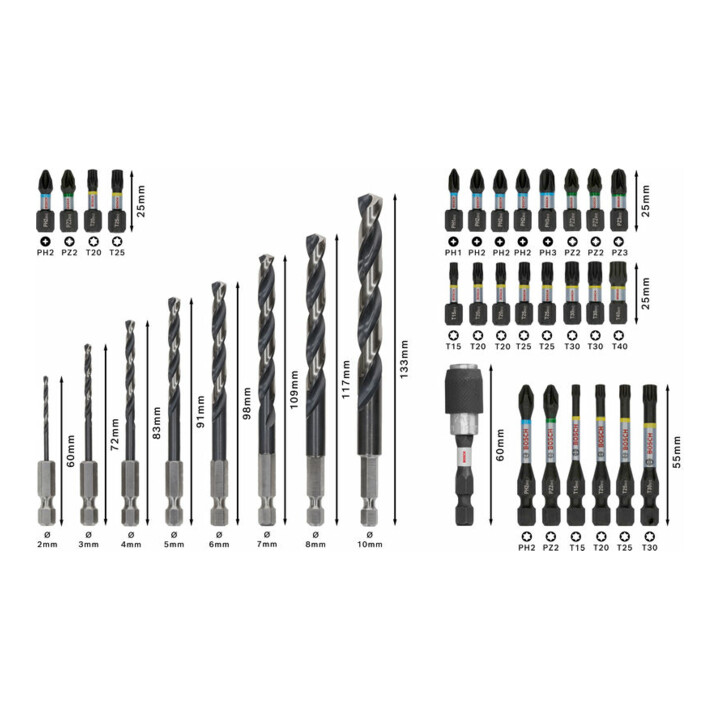 Bosch PRO Impact Metal Set, Display, 6 x 35-tlg