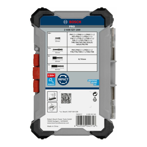 Bosch PRO Impact Schrauberbit Set, 50-tlg.