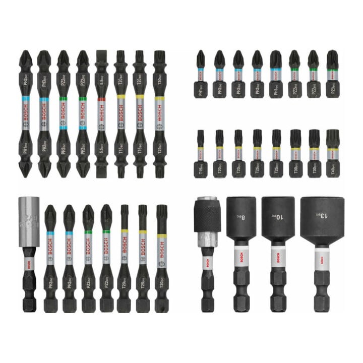Bosch PRO Impact Schrauberbit Set, mit Aufsteller, 6 x 36-tlg