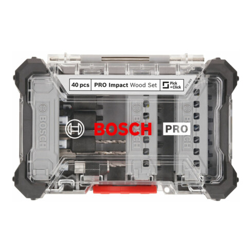 Bosch PRO Impact Schrauberbits und Holzbohrer Set, 40-tlg.