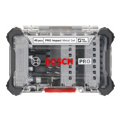 Bosch PRO Impact Schrauberbits und Metallbohrer Set, 40-tlg.