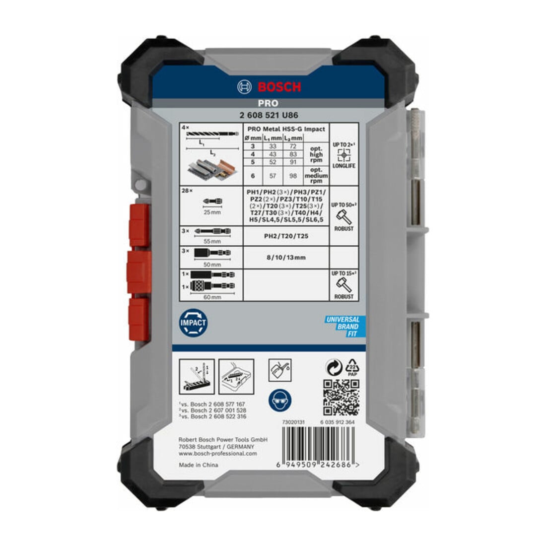 Bosch PRO Impact Schrauberbits und Metallbohrer Set, 40-tlg.