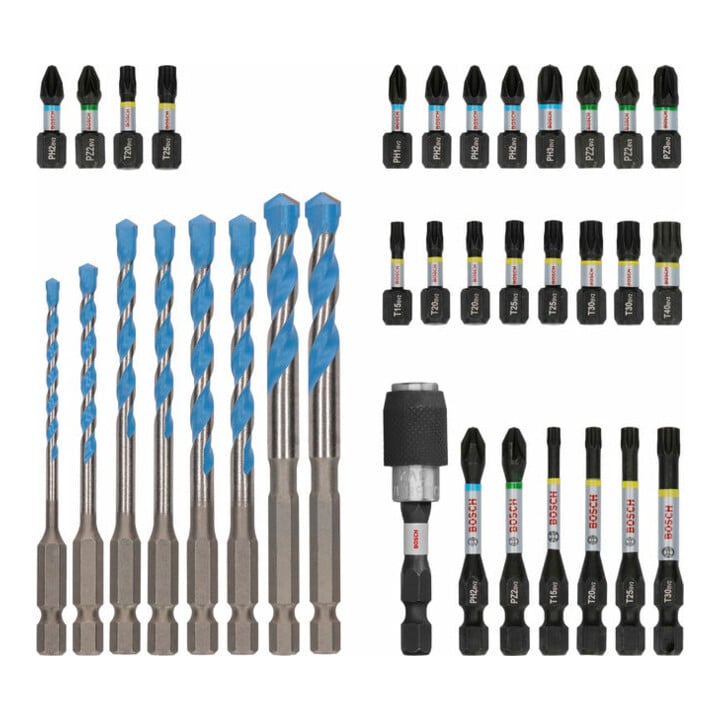 Bosch PRO Impact Schrauberbits und Multi Construction Bohrer Set, 35-tlg.