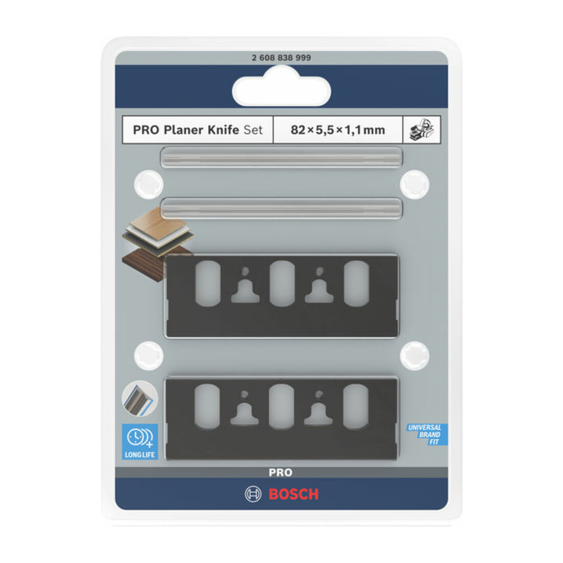 Bosch PRO Jeu de couteaux de rabot, 4 pièces