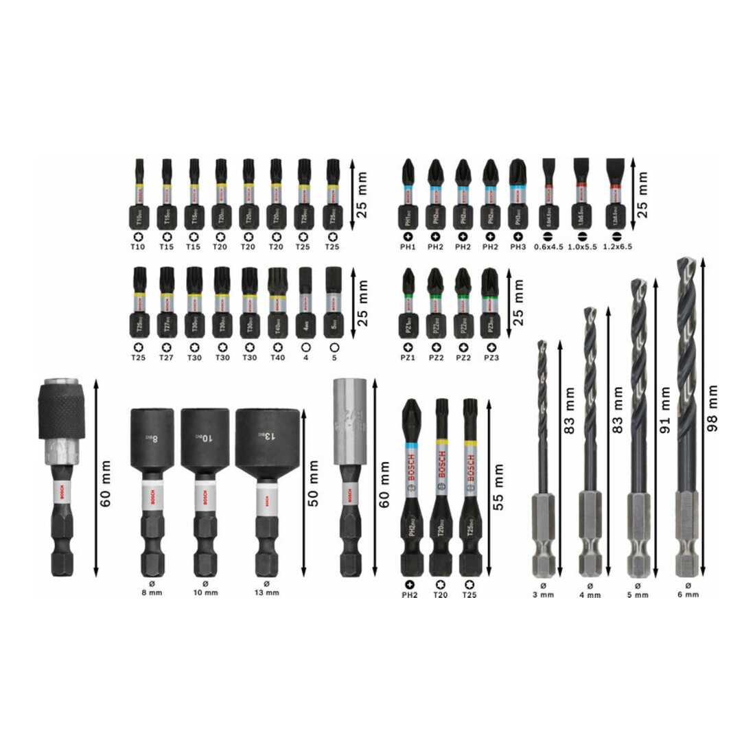 Bosch PRO Jeu de embouts de vissage et forets métal, 40 pcs