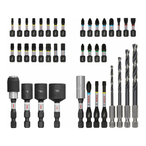 Bosch PRO Jeu de embouts de vissage et forets métal, 40 pcs