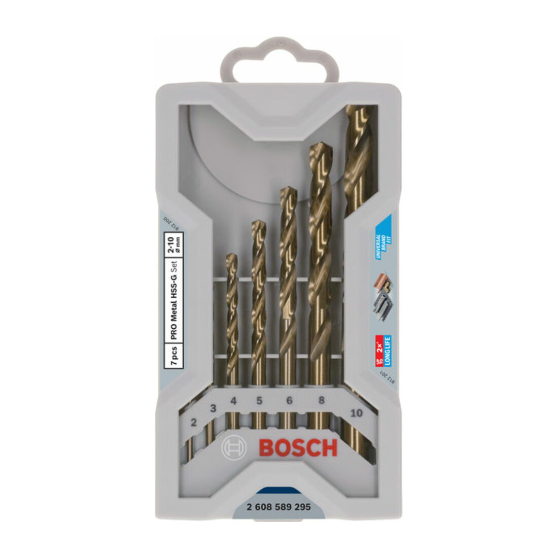 Bosch PRO Jeu de forets hélicoïdaux HSS-G métal, 7 pièces