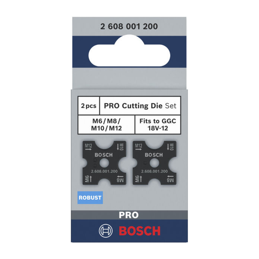 Bosch PRO Jeu de mâchoires de coupe pour filières, pour M6, M8, M10, M12