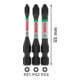 Bosch PRO Jeu d'embouts Pozidriv, PZ1, PZ2, PZ3, 55 mm, 3 pcs