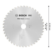Bosch PRO Lama per sega circolare cordless in acciaio, 203 x 1,8 x 25,4 mm-5