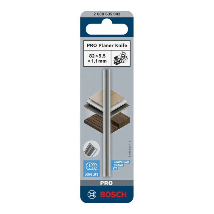 Bosch PRO Lame de rabot, 82 x 5,5 x 1,1 mm, 1 pc