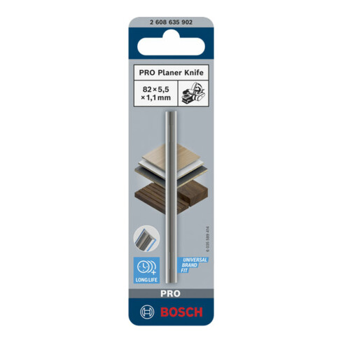 Bosch PRO Lame de rabot, 82 x 5,5 x 1,1 mm, 1 pc