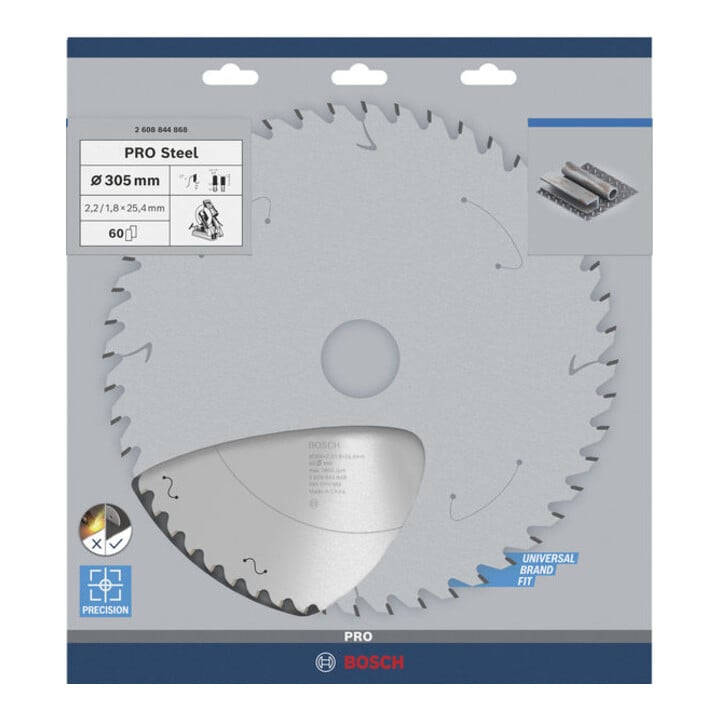 Bosch PRO Lame de scie circulaire en acier, 305 x 2,2 x 25,4 mm, T60