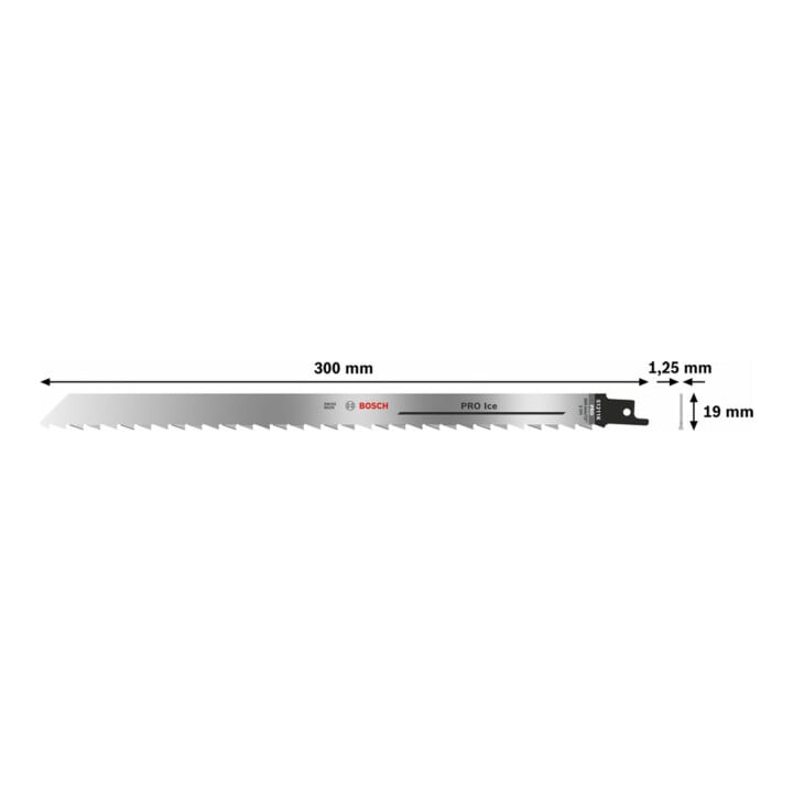 Bosch PRO Lame de scie sabre Ice S1211K, 1,25 x 19 x 300 mm, 5 pcs