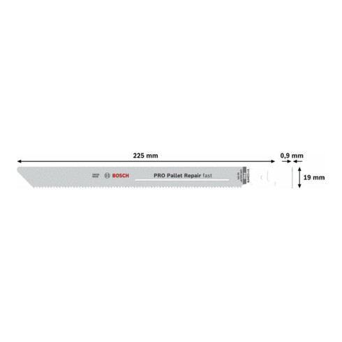 Bosch PRO Lame de scie sabre S1122HFR pour réparation de palettes, 0,9 x 19 x 225 mm, 100 pcs