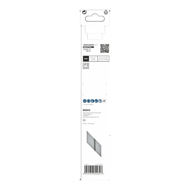 Bosch PRO Lame de scie sabre Thin Metal précise S1137EAF, 1,1 x 25 x 225 mm, 5 pcs