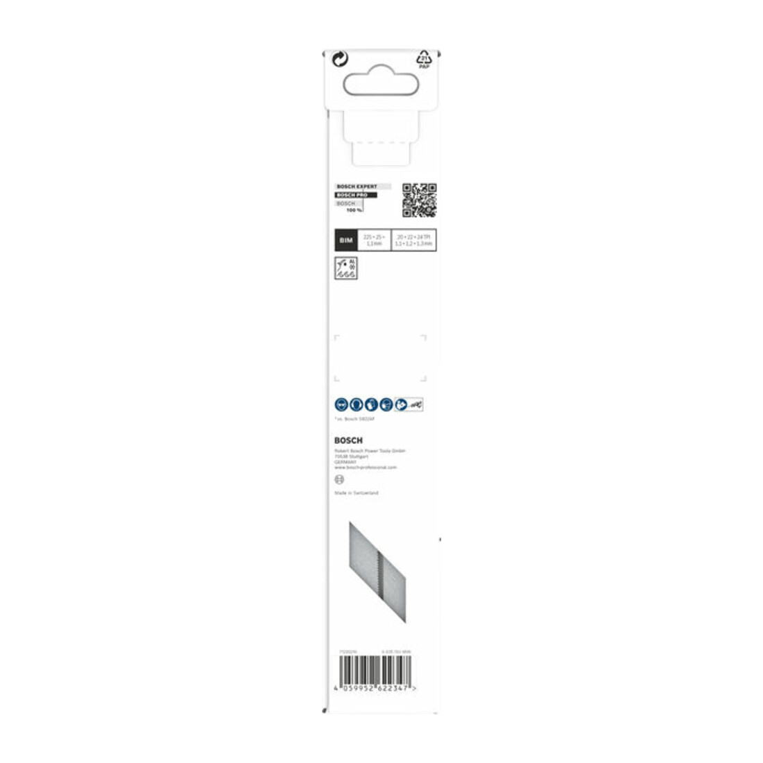 Bosch PRO Lame de scie sabre Thin Metal précise S1137EAF, 1,1 x 25 x 225 mm, 5 pcs