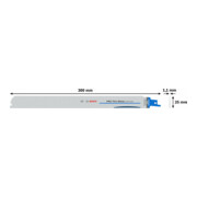Bosch PRO Lame de scie sabre Thin Metal précise S1237EAF, 1,1 x 25 x 300 mm, 5 pcs-4