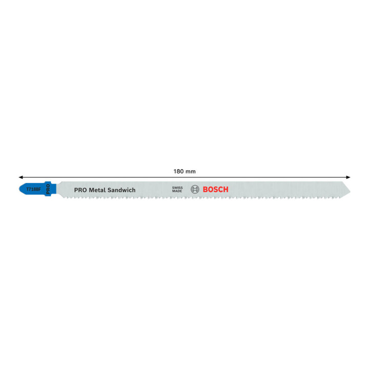 Bosch PRO Lame de scie sauteuse Metal Sandwich T718BF, 180 mm, 5 pcs