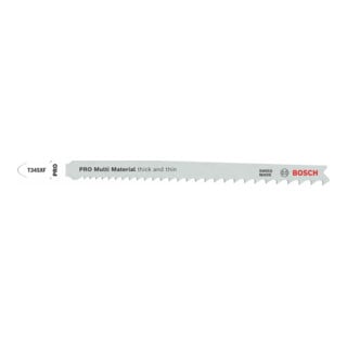 Bosch PRO Lames de scie sauteuse Multi Matériaux épaisses et fines T345XF, 132 mm, 2 pcs