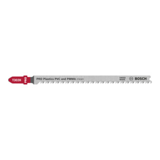 Bosch PRO Lames de scie sauteuse T302H pour PVC Plastique, 132 mm, 3 pièces