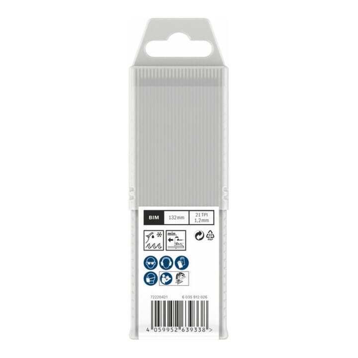 Bosch PRO Lames de scie sauteuse T321AF pour métal, 132 mm, 25 pcs