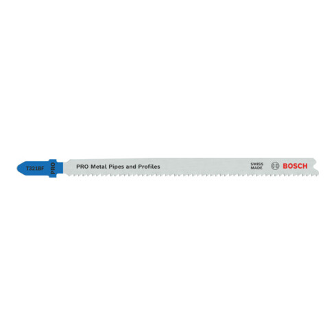 Bosch PRO Lames de scie sauteuse T321BF pour métal, 132 mm, 2 pcs