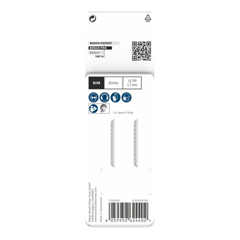 Bosch PRO Laminate clean T101BIF Stichsägeblatt, 83 mm, 2-tlg.