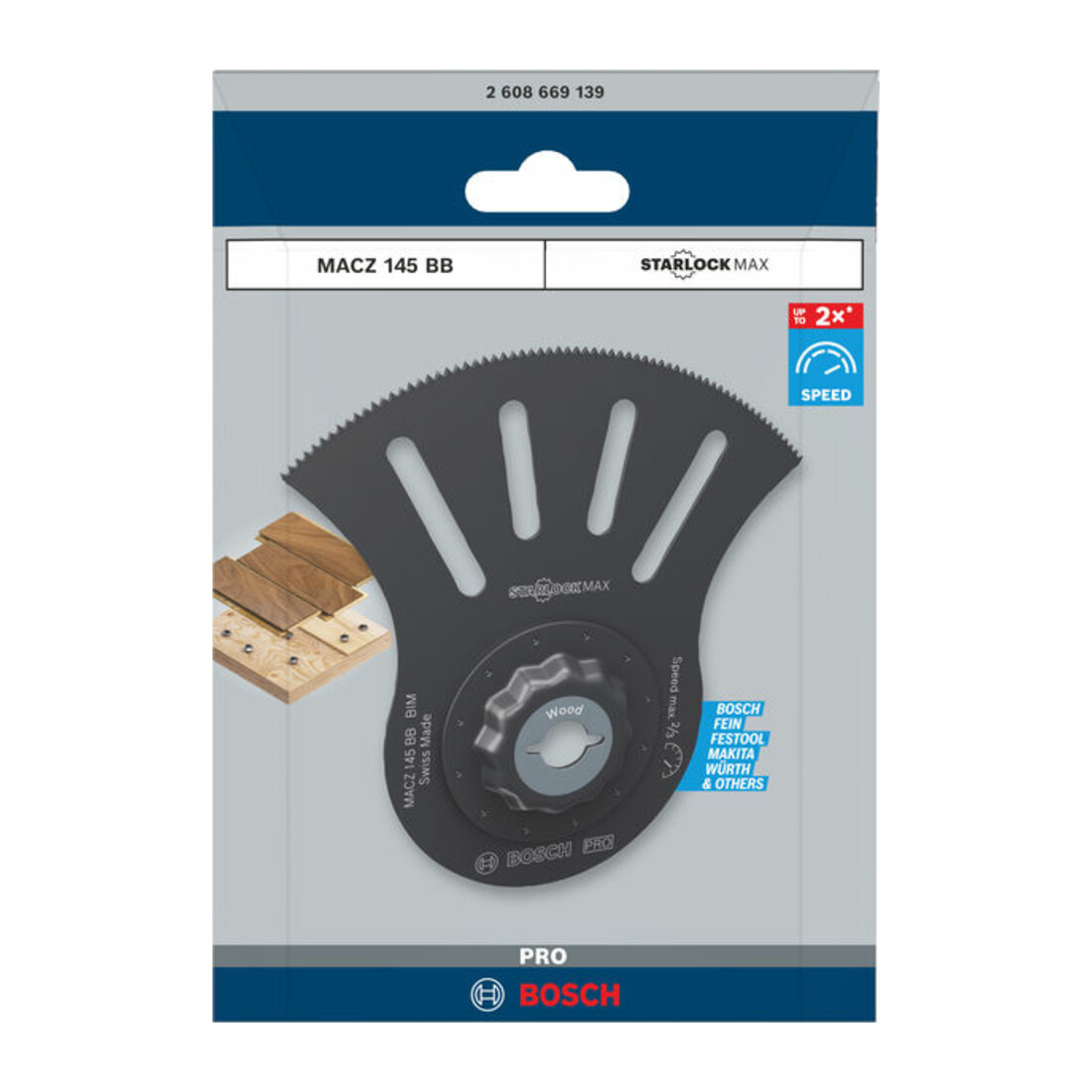 Bosch PRO MACZ 145 BB Blatt für Multifunktionswerkzeuge, 100 x 50 mm