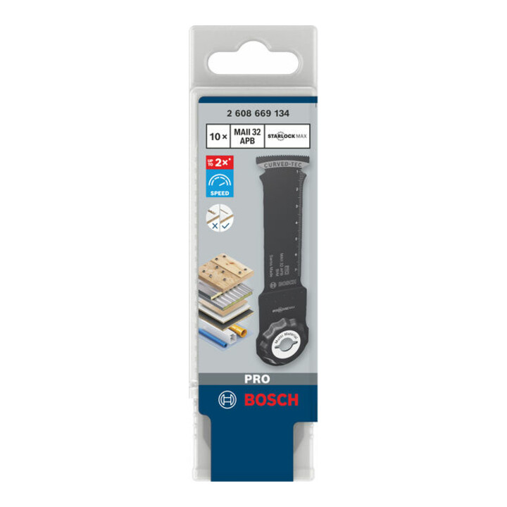 Bosch PRO MAII 32 APB Blatt für Multifunktionswerkzeuge, 32 x 80 mm, 10-tlg.