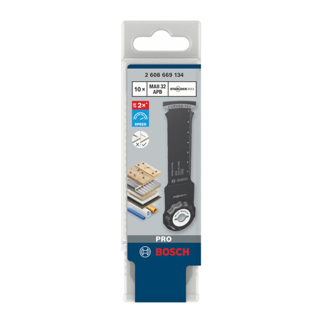 Bosch PRO MAII 32 APB Blatt für Multifunktionswerkzeuge, 32 x 80 mm, 10-tlg.