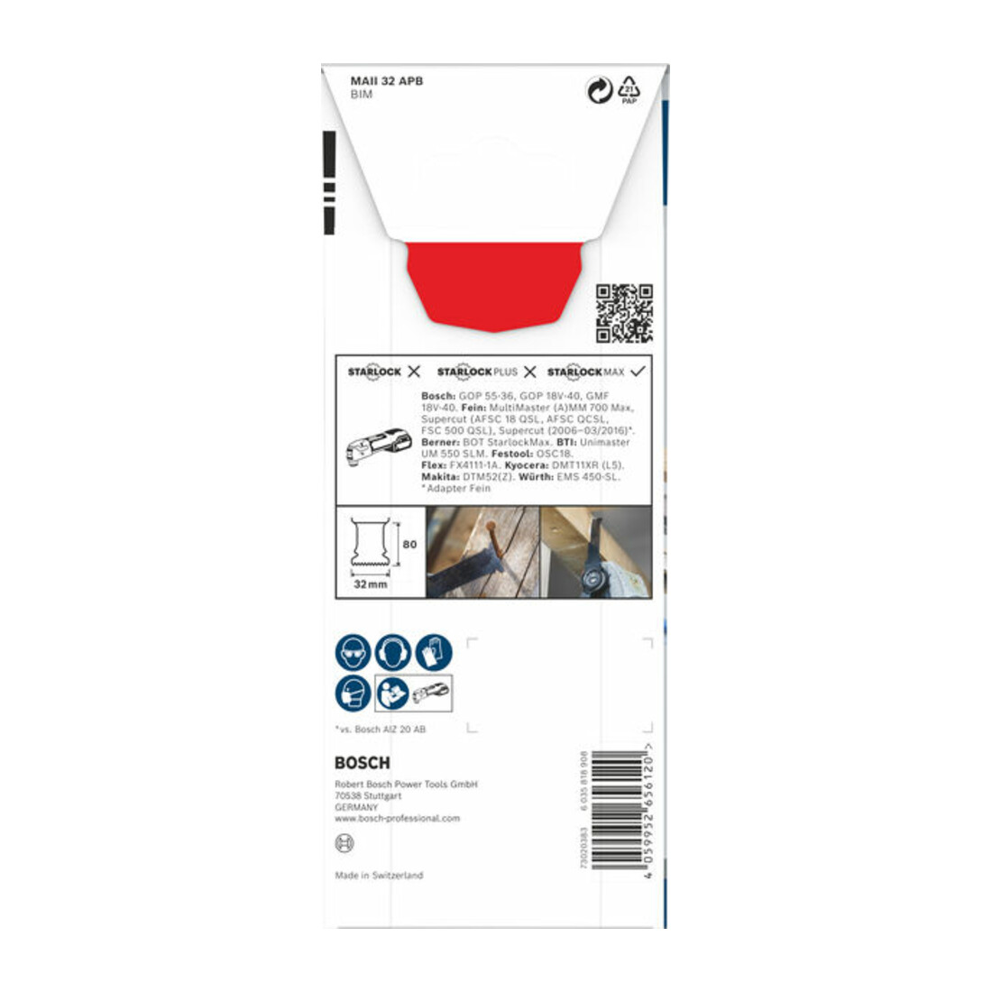 Bosch PRO MAII 32 APB Blatt für Multifunktionswerkzeuge, 32 x 80 mm