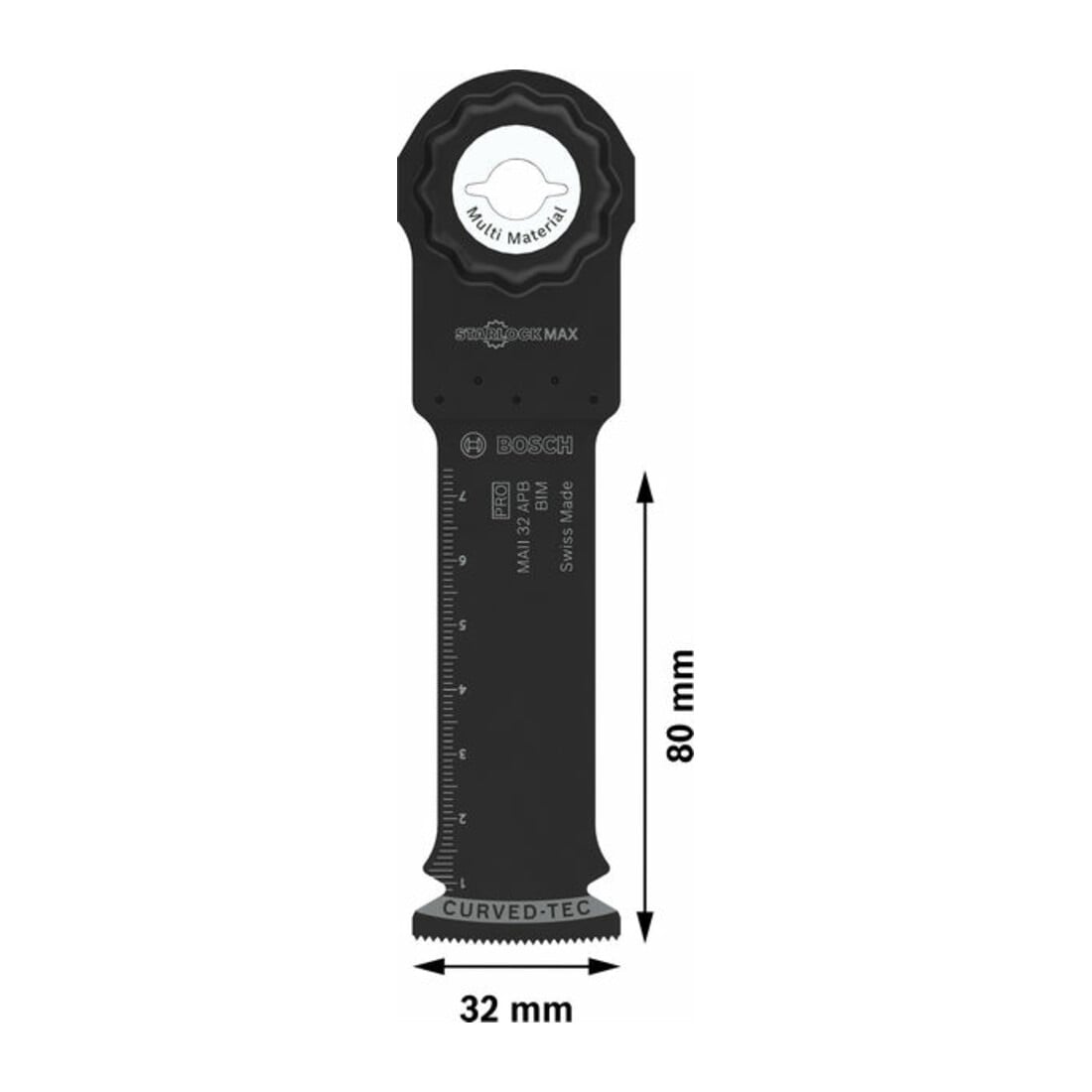 Bosch PRO MAII 32 APB Blatt für Multifunktionswerkzeuge, 32 x 80 mm