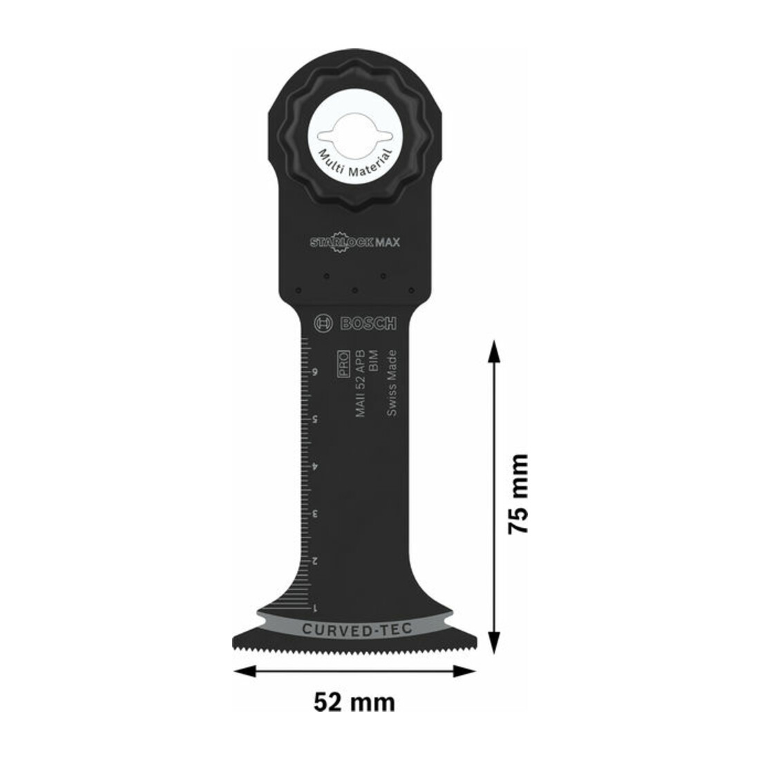 Bosch PRO MAII 52 APB Blatt für Multifunktionswerkzeuge, 52 x 75 mm
