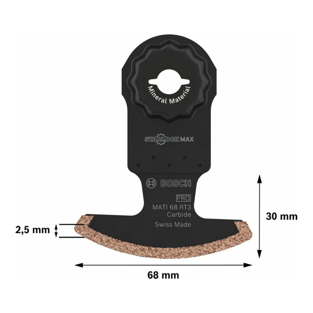 Bosch PRO MATI 68 RT3 Blatt für Multifunktionswerkzeuge, 2,8 x 68 mm