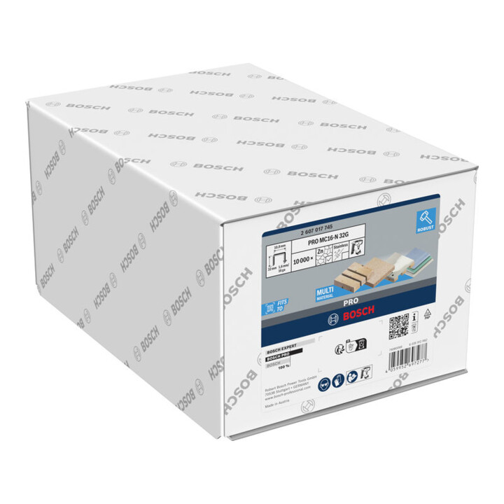 Bosch PRO MC16-N 32G agrafes couronnes avec dos moyen, 1,6/16 g, 32 mm