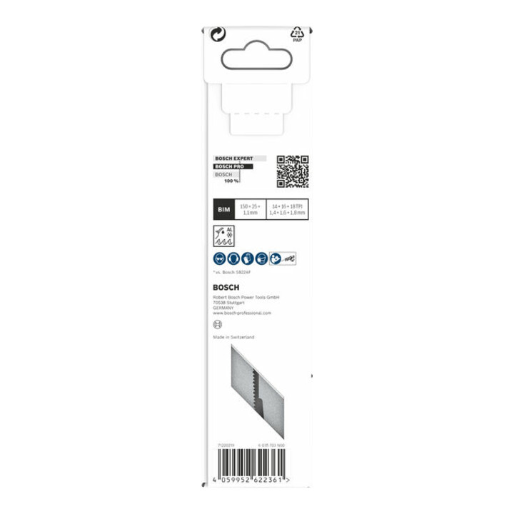 Bosch PRO Medium-Thick Metal precise S937BEF Säbelsägeblatt, 1,1 x 25 x 150 mm, 5-tlg.