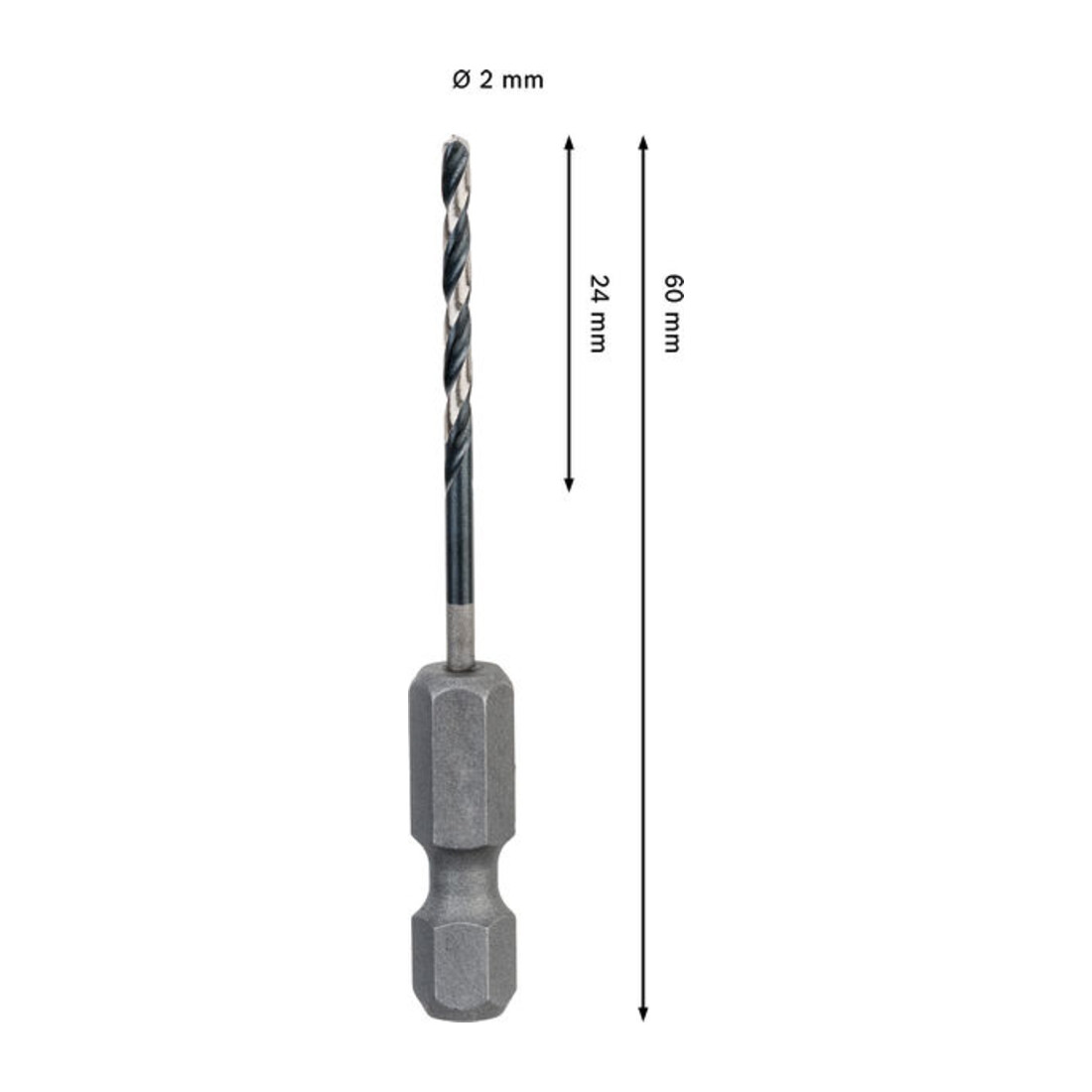 Bosch PRO Metaal HSS-G Impact spiraalboor, 2 x 24 x 60 mm