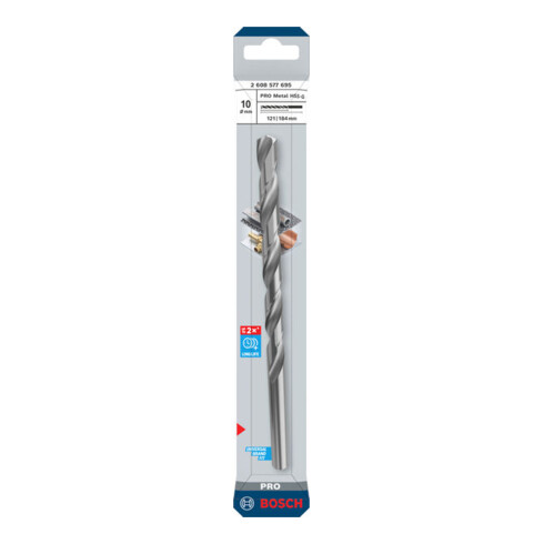 Bosch PRO Metaal HSS-G Spiraalboor, 10 x 121 x 184 mm