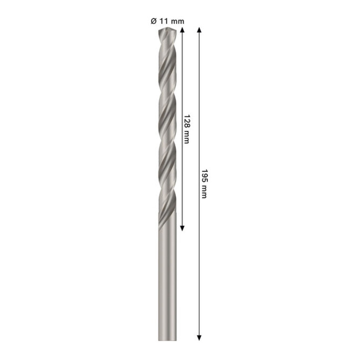 Bosch PRO Metaal HSS-G spiraalboor, 11 x 128 x 195 mm